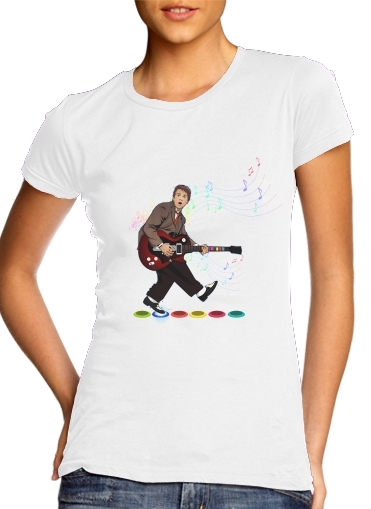  Marty McFly plays Guitar Hero para Camiseta Mujer