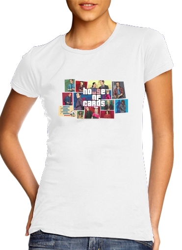  Mashup GTA and House of Cards para Camiseta Mujer