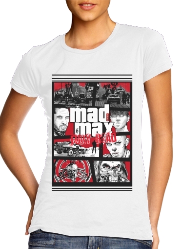  Mashup GTA Mad Max Fury Road para Camiseta Mujer