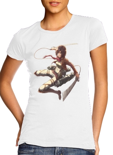 Mikasa Titan para Camiseta Mujer