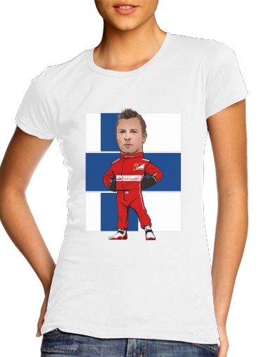  MiniRacers: Kimi Raikkonen - Ferrari Team F1 para Camiseta Mujer