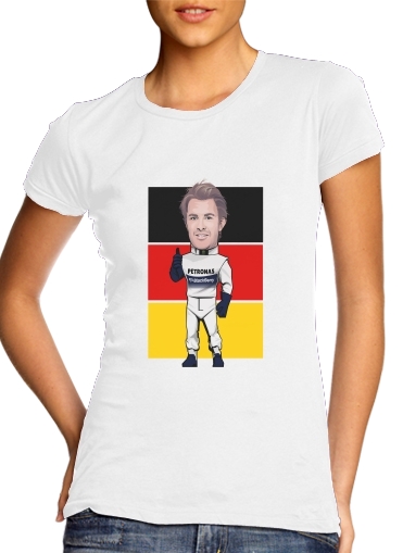  MiniRacers: Nico Rosberg - Mercedes Formula One Team para Camiseta Mujer