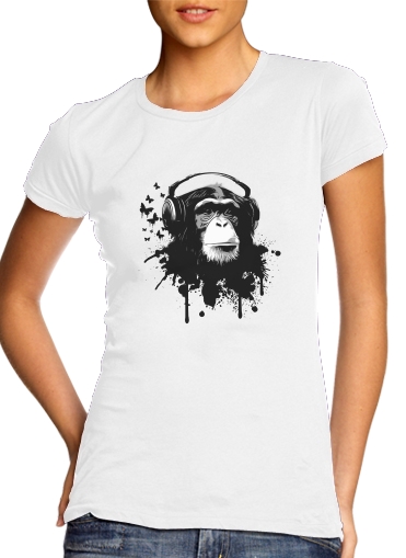  Monkey Business - White para Camiseta Mujer