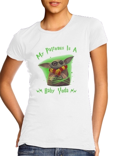  My patronus is baby yoda para Camiseta Mujer
