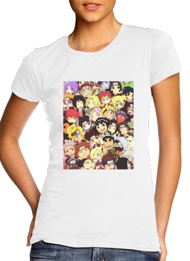 purpura- Naruto Chibi Group para Camiseta Mujer