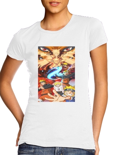  Naruto Evolution para Camiseta Mujer
