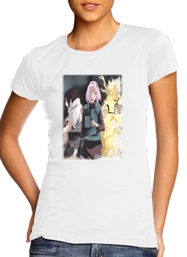  Naruto Sakura Sasuke Team7 para Camiseta Mujer