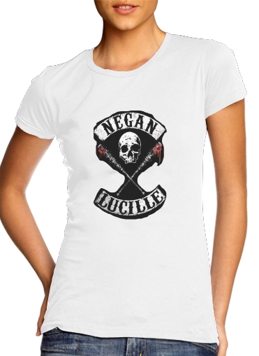  Negan Skull Lucille twd para Camiseta Mujer