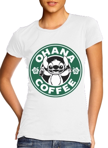 purpura- Ohana Coffee para Camiseta Mujer