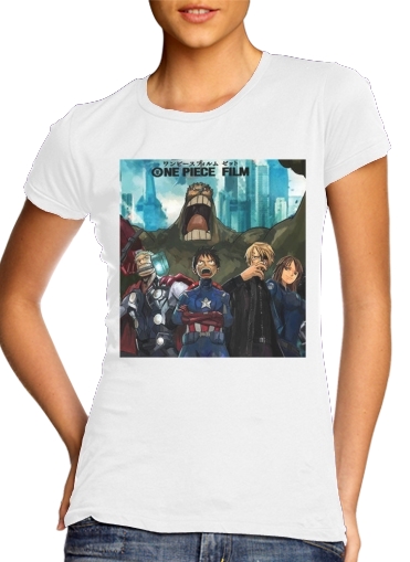  One Piece Mashup Avengers para Camiseta Mujer