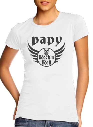  Papy Rock N Roll para Camiseta Mujer