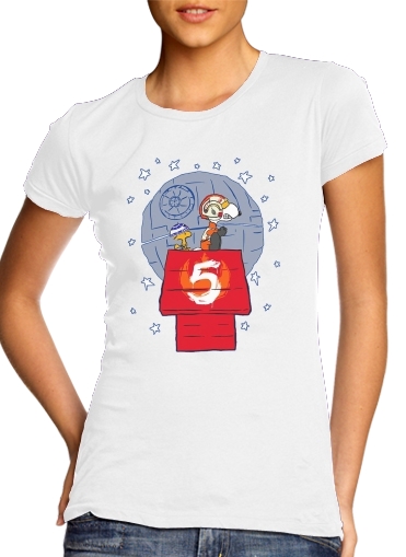  Peanut Snoopy x StarWars para Camiseta Mujer