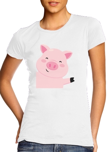  Pig Smiling para Camiseta Mujer