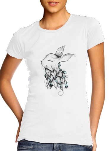  Poetic Rabbit  para Camiseta Mujer