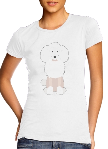 Poodle White para Camiseta Mujer