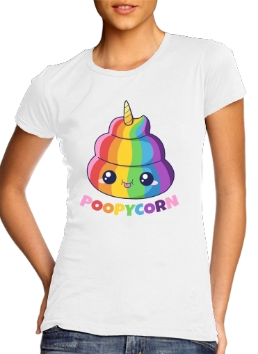  Poopycorn Caca Licorne para Camiseta Mujer