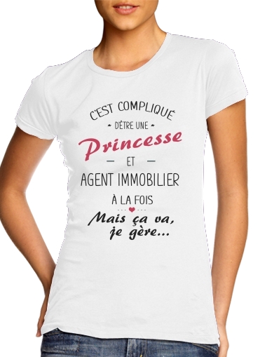  Princesse et agent immobilier para Camiseta Mujer