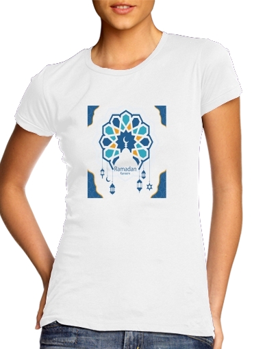  Ramadan Kareem Blue para Camiseta Mujer