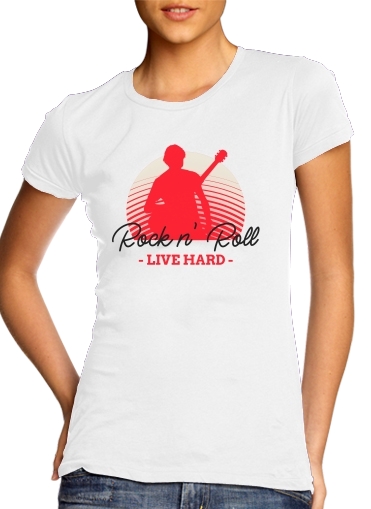  Rock N Roll Live hard para Camiseta Mujer