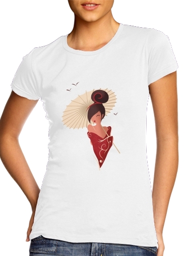  Sakura Asian Geisha para Camiseta Mujer