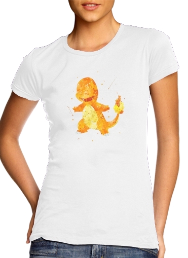  Salameche Watercolor para Camiseta Mujer