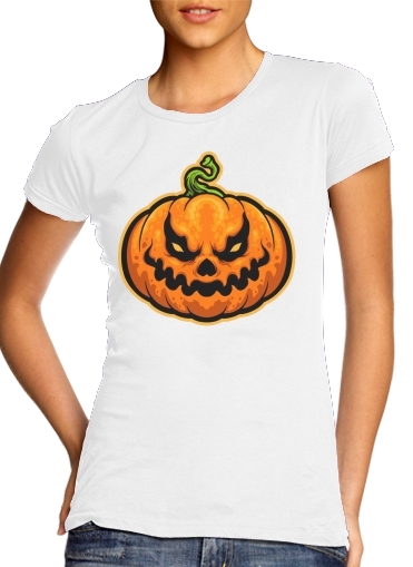  Scary Halloween Pumpkin para Camiseta Mujer