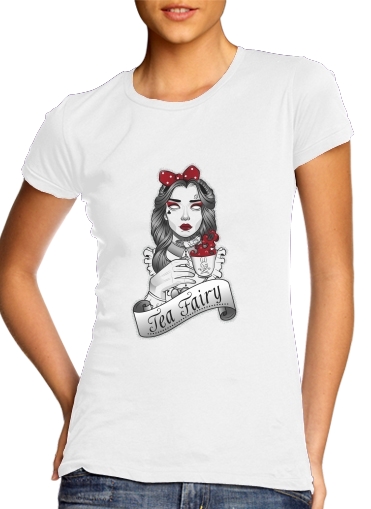  Scary zombie Alice drinking tea para Camiseta Mujer