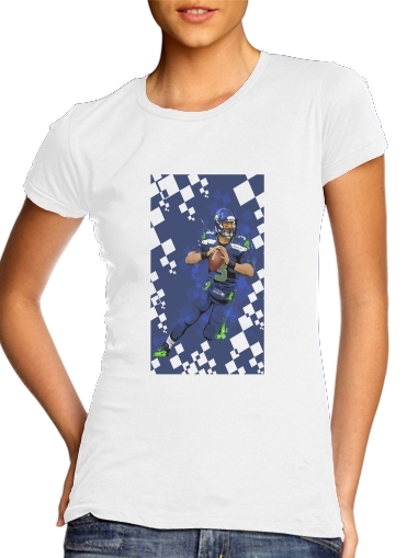  Seattle Seahawks: QB 3 - Russell Wilson para Camiseta Mujer