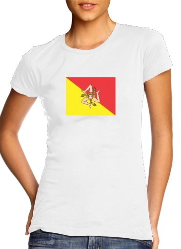  Sicile Flag para Camiseta Mujer