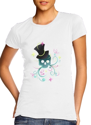  Skull Pop Art Disco para Camiseta Mujer