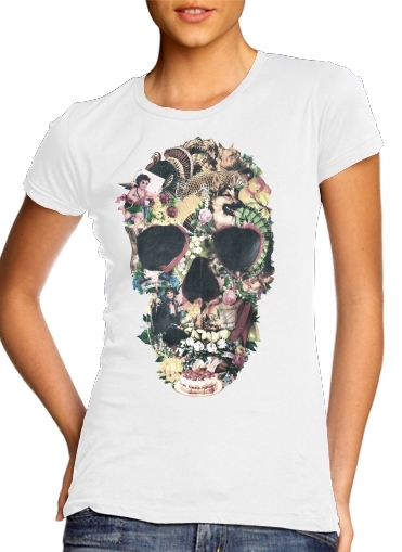  Skull Vintage para Camiseta Mujer