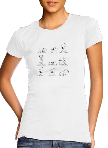  Snoopy Yoga para Camiseta Mujer