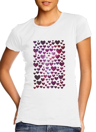  Space Hearts para Camiseta Mujer