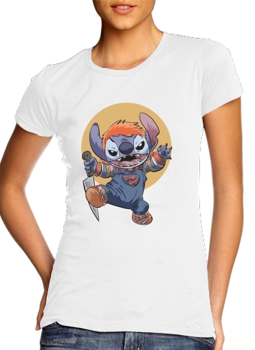  Stitch X Chucky Halloween para Camiseta Mujer