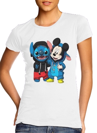  Stitch x The mouse para Camiseta Mujer