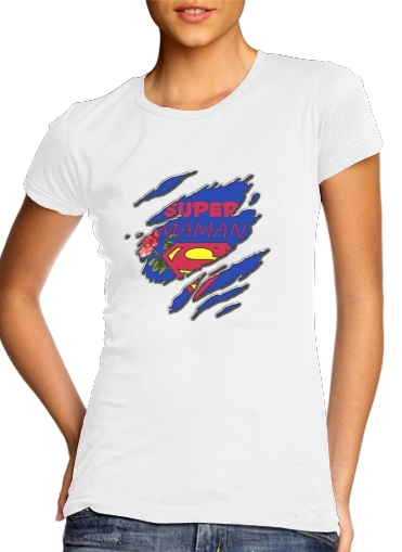  Super Maman para Camiseta Mujer