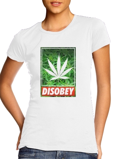  Weed Cannabis Disobey para Camiseta Mujer