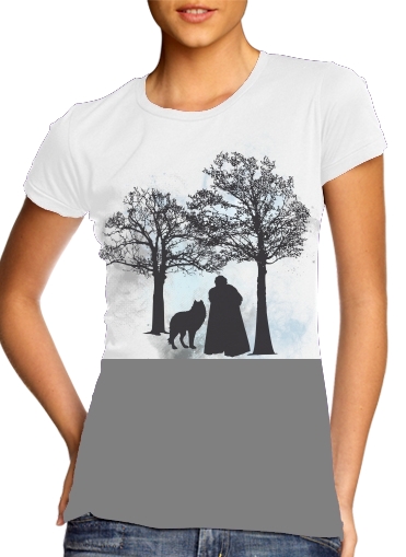  Wolf Snow para Camiseta Mujer
