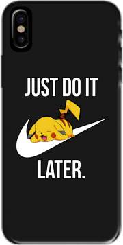 caridad Para construir católico Carcasa Nike Parody Just Do it Later X Pikachu - Funda para moviles