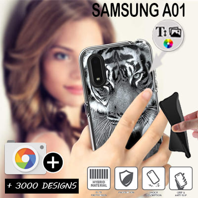 Silicona Samsung Galaxy A01 con imágenes