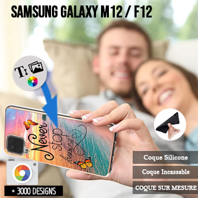 Silicona Samsung Galaxy M12 / F12 con imágenes
