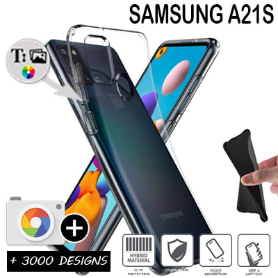 Silicona Samsung Galaxy A21s con imágenes