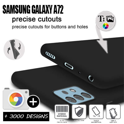 Silicona Samsung Galaxy A72 con imágenes