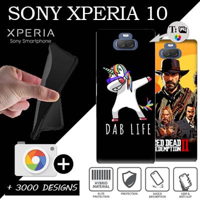 Silicona Sony Xperia 10 con imágenes