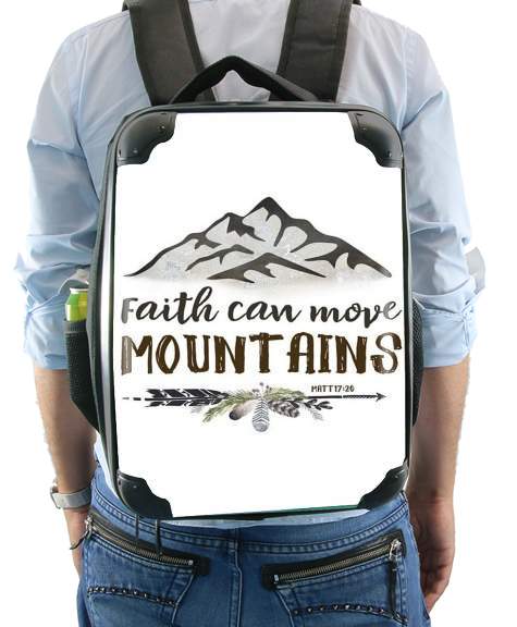  Faith can move montains Matt 17v20 Bible Blessed Art para Mochila