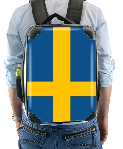  Bandera de Suecia para Mochila