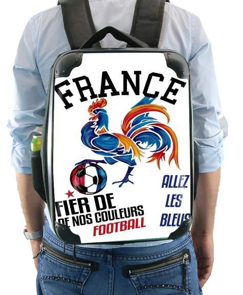  France Football Coq Sportif Fier de nos couleurs Allez les bleus para Mochila