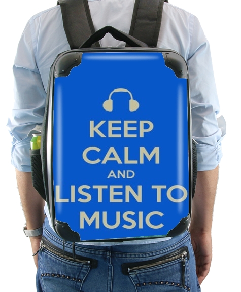  Keep Calm And Listen to Music para Mochila