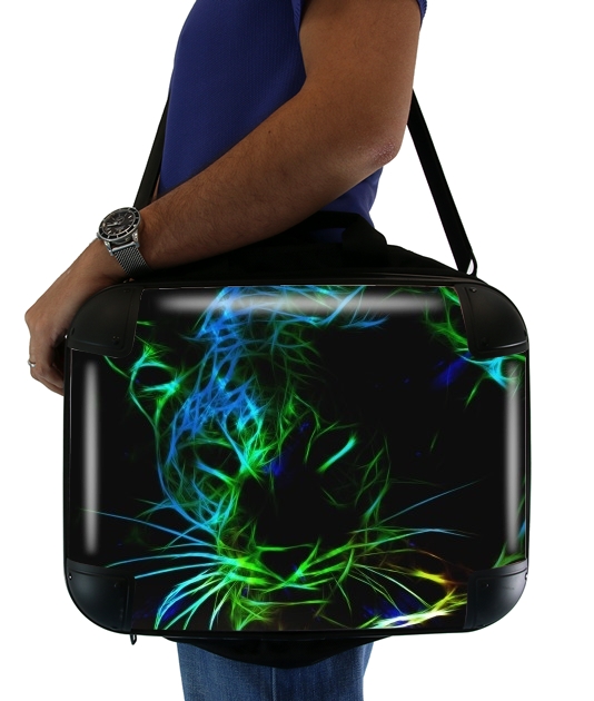  Abstract neon Leopard para bolso de la computadora