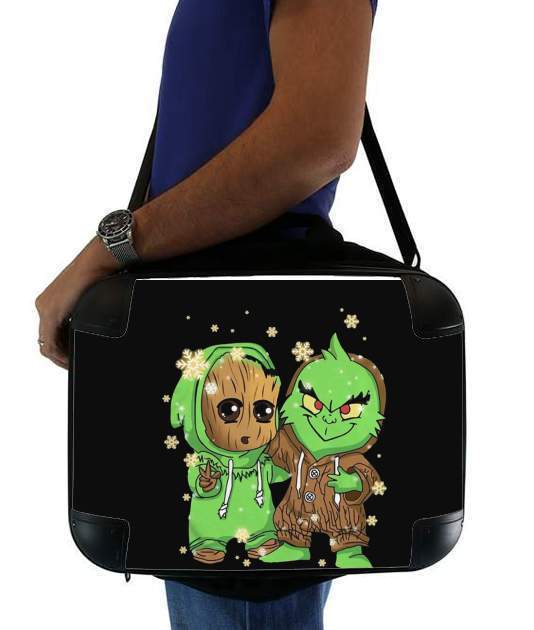  Baby Groot and Grinch Christmas para bolso de la computadora
